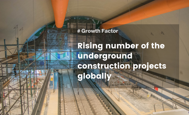 Rising number of the underground construction projects